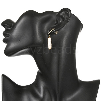 304 Stainless Steel Stud Dangle Earrings with Natural Baroque Keshi Pearls EJEW-JE07339-1