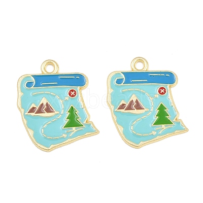 Alloy Enamel Pendants AL-CBA6AEB-09G-01-1