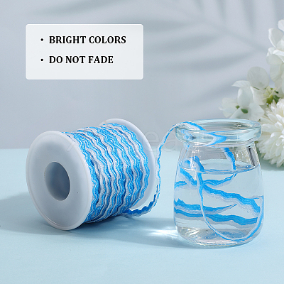 Two Tone Polyester Wavy Fringe Trim Ribbon OCOR-GF0003-97C-1