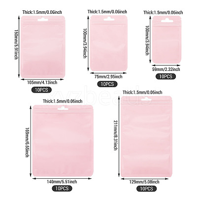 50Pcs 5 Styles Macaron Color Plastic Yin-yang Resealable Bags OPP-TADJ0001-03C-1