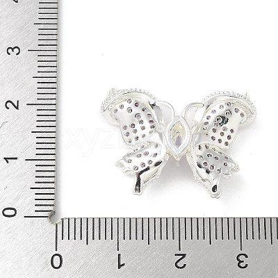 Brass Micro Pave Clear Cubic Zirconia Pendants KK-A236-07S-1