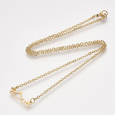 201 Stainless Steel Pendant Necklaces NJEW-T009-JN140-40-2-1