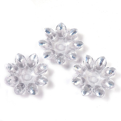 Plating Acrylic Bead Caps OACR-H118-04B-1