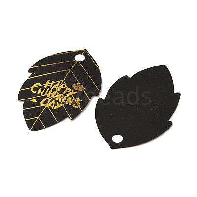 100Pcs Gold Stamping Paper Printed Gift Tags CDIS-H007-14B-1
