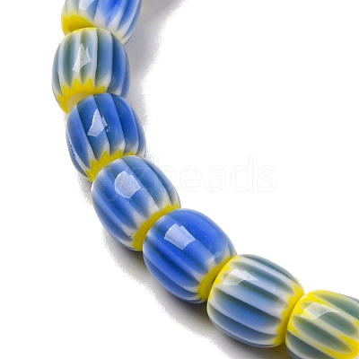 Handmade Lampwork Chevron Beads Strands LAMP-K041-01A-04-1