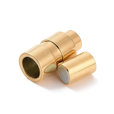 Ion Plating(IP) 304 Stainless Steel Magnetic Clasps with Glue-in Ends STAS-H048-2G-1