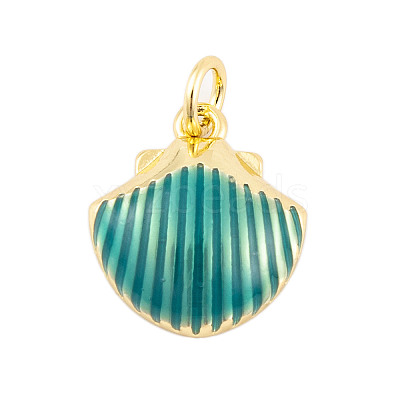 Rack Plating Brass Enamel Pendants KK-P269-09G-01-1