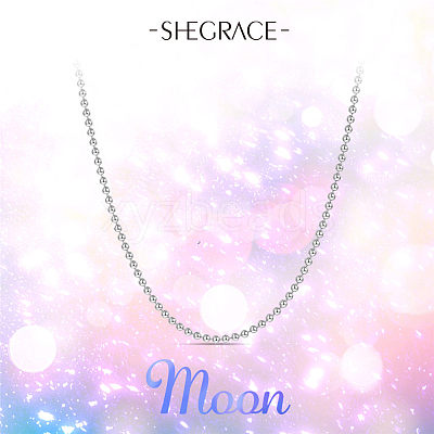 Rhodium Plated 925 Sterling Silver Ball Chain Necklaces JN952A-1