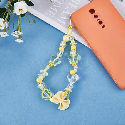 150 Pieces Random Rose Acrylic Beads Bear Pastel Spacer Beads Butterfly Loose Beads for Jewelry Keychain Phone Lanyard Making JX543B-1