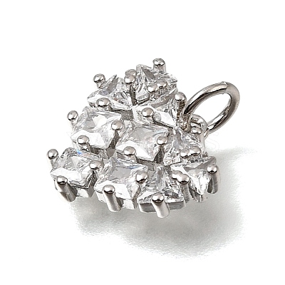 Brass Pave Cubic Zirconia Charms CU-CBAEEA8-13A-P-1