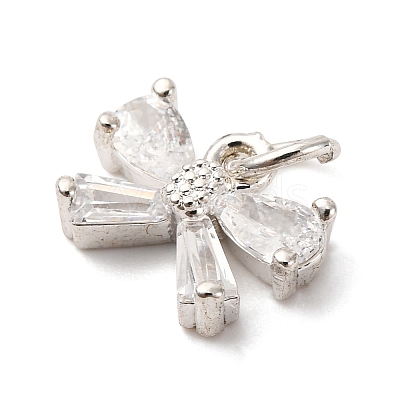 Brass Micro Pave Cubic Zirconia Pendants KK-D378-08S-1