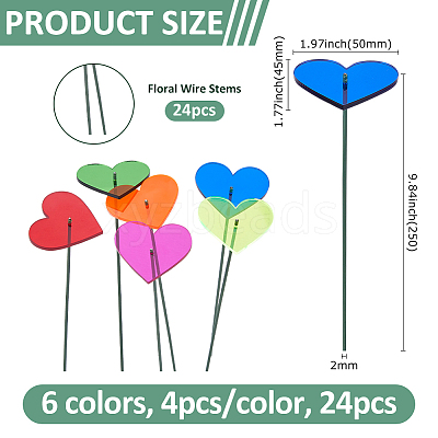 Acrylic Garden Stake AJEW-FH0005-24D-1