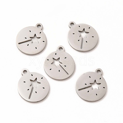 Non-Tarnish 201 Stainless Steel Charms STAS-E188-08P-1