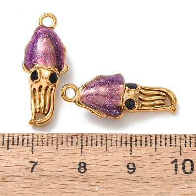 304 Stainless Steel Enamel Pendants STAS-Z193-13G-06A-1