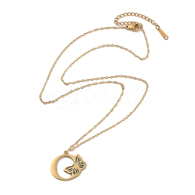 PVD Vacuum Plating 201 Stainless Steel Necklaces NJEW-R267-01O-G-1