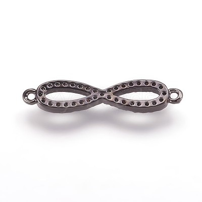 Brass Cubic Zirconia Links ZIRC-K070-11-1