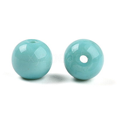 Opaque Solid Color Glass Beads GLAA-N007-8mm-A13-1