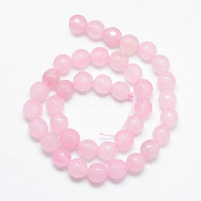 Natural White Jade Bead Strands G-R346-10mm-18-1