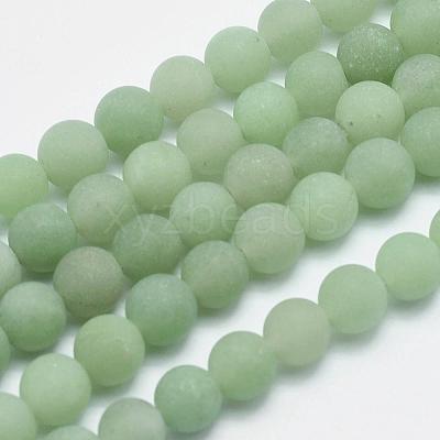 Natural Green Aventurine Beads Strands G-G748-08-8mm-1