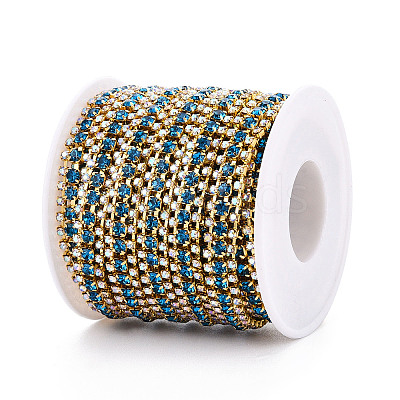 Iron Rhinestone Cup Chains CH-T006-04G-08-1