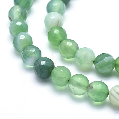 Natural Striped Agate/Banded Agate Beads G-J371-11-6mm-1
