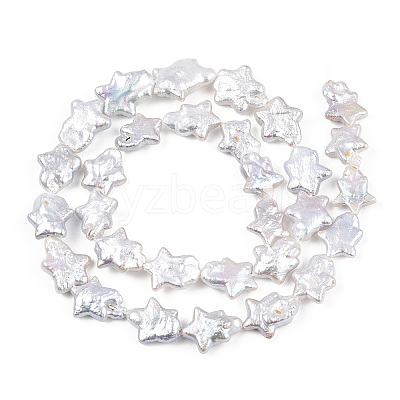 Natural Nucleated Baroque Keshi Pearl Beads Strands PEAR-S020-Z03-1