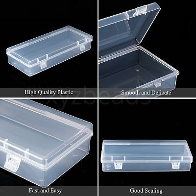 10Pcs Transparent Plastic Bead Containers CON-BC0002-25-1