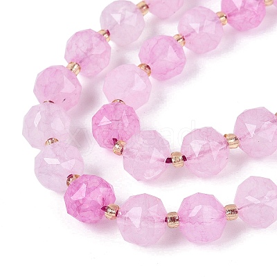 Ombre Effect Dyed Transparent Crackle Glass Beads Strands GLAA-Q111-10MM-05-1