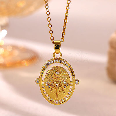304 Stainless Steel Crystal Rhinestone Pendant Necklaces WG0BD1F-04-1