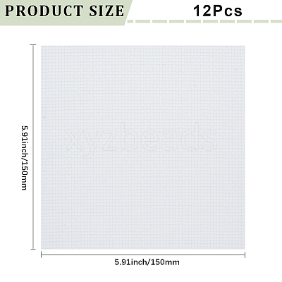 12Pcs 11CT Cross Stitch Fabric Sheets DIY-CY0002-77A-1