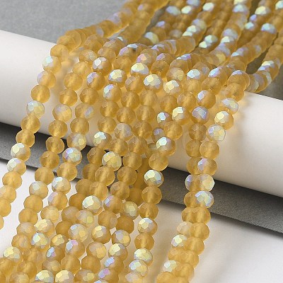 Transparent Glass Beads Strands X1-EGLA-A034-T4mm-MB04-1