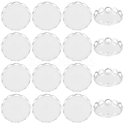 100Pcs 304 Stainless Steel Cabochon Settings FIND-BBC0003-49-1