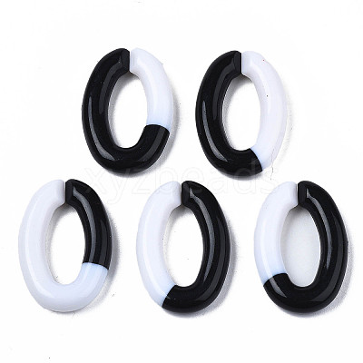 Two Tone Opaque Acrylic Linking Rings OACR-S038-035-1