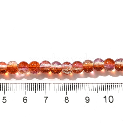 Crackle Glass Beads Strands CCG-C002-6mm-05-1