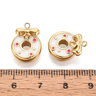 304 Stainless Steel Enamel Pendants STAS-T068-10B-1