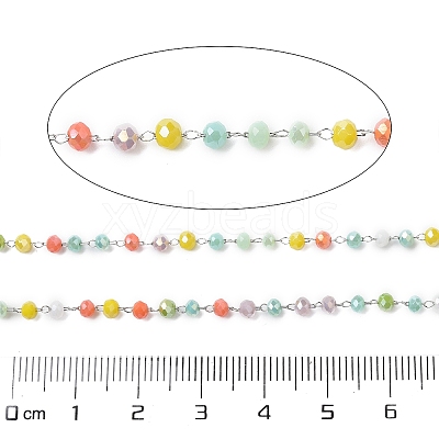 Glass Round Beaded Chains CHS-A015-01P-03-1