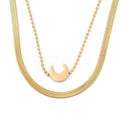 Double Layer Necklaces NJEW-A032-04G-01-1