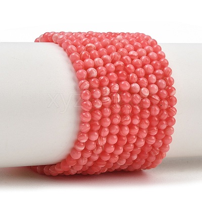 Dyed Synthetic Rhodochrosite Beads Strands GG-CBA0389-A03-3mm-1