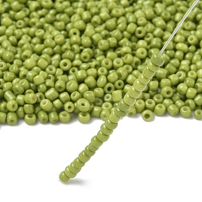 8/0 3mm Baking Paint Glass Seed Beads Loose Spacer Beads X-SEED-S002-K9-1