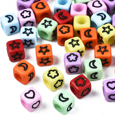 Opaque Acrylic Beads MACR-T038-17-1