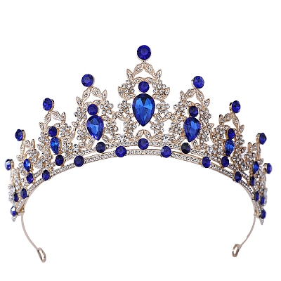 Alloy Rhinestone Crown Hair Bands PW-WG903DF-12-1
