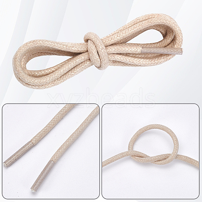 Round Waxed Cord Shoelace String OCOR-WH20007-225C-02-1