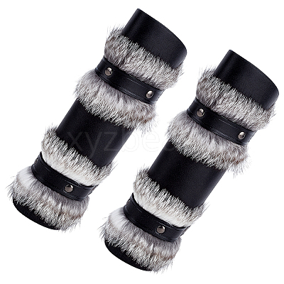Viking PU Leather Cord Bracelets AJEW-WH0596-737-1