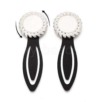Alloy & Iron Bookmark Cabochon Settings PALLOY-N184-06S-1