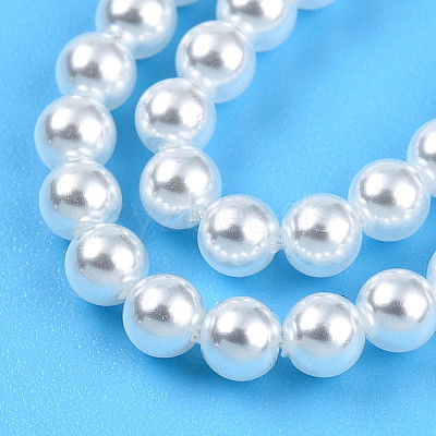 Baking Paint Pearlized Glass Pearl Bead Strands HY-N002-3mm-A12-1