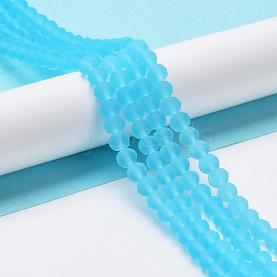 Transparent Glass Beads Strands EGLA-A034-T10mm-MD08-1