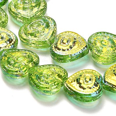Electroplate Baking Paint Glass Beads Strands EGLA-K061-13A-AB10-1