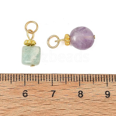 Natural Mixed Stone Pendants PALLOY-JF06056-1
