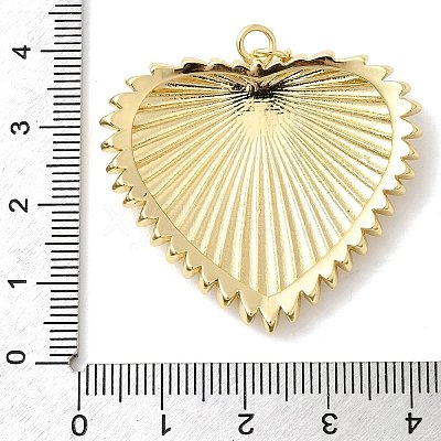 Heart Charms Brass Pendants KK-H529-62C-G-1