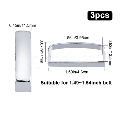1 Set Alloy Belt Buckle Loop DIY-GF0005-80P-1